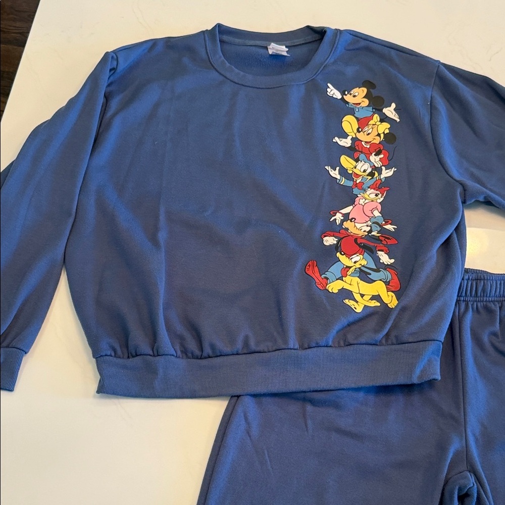 Women’s Mickey and Friends Blue Character Sweatsuit from Target